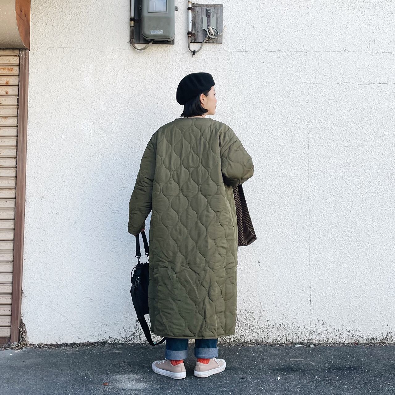 Quilting long coat