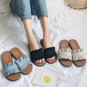 フラットビーチサンダル サンダル レディースシューズ フラットシューズ ぺたんこシューズ フラット ぺたんこ ペタンコ かかと無し フリル かわいい シンプル カジュアル ラブリー キュート 無地 春 夏 お出かけ リゾート 海 プール デイリー 普段使い 小さいサイズ 大きいサイズ ビッグサイズ ミニサイズ 白 ホワイト 黒 ブラック  2099