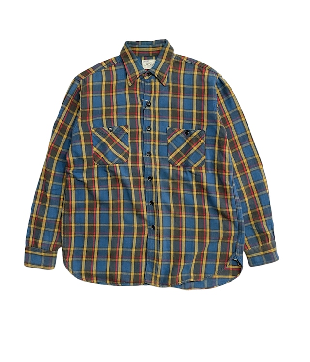 VINTAGE 60's CHECK FLANNEL SHIRT -SEARS-
