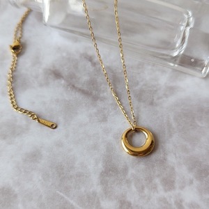 gold circle necklace 316L ／ ゴールド サークル ネックレス