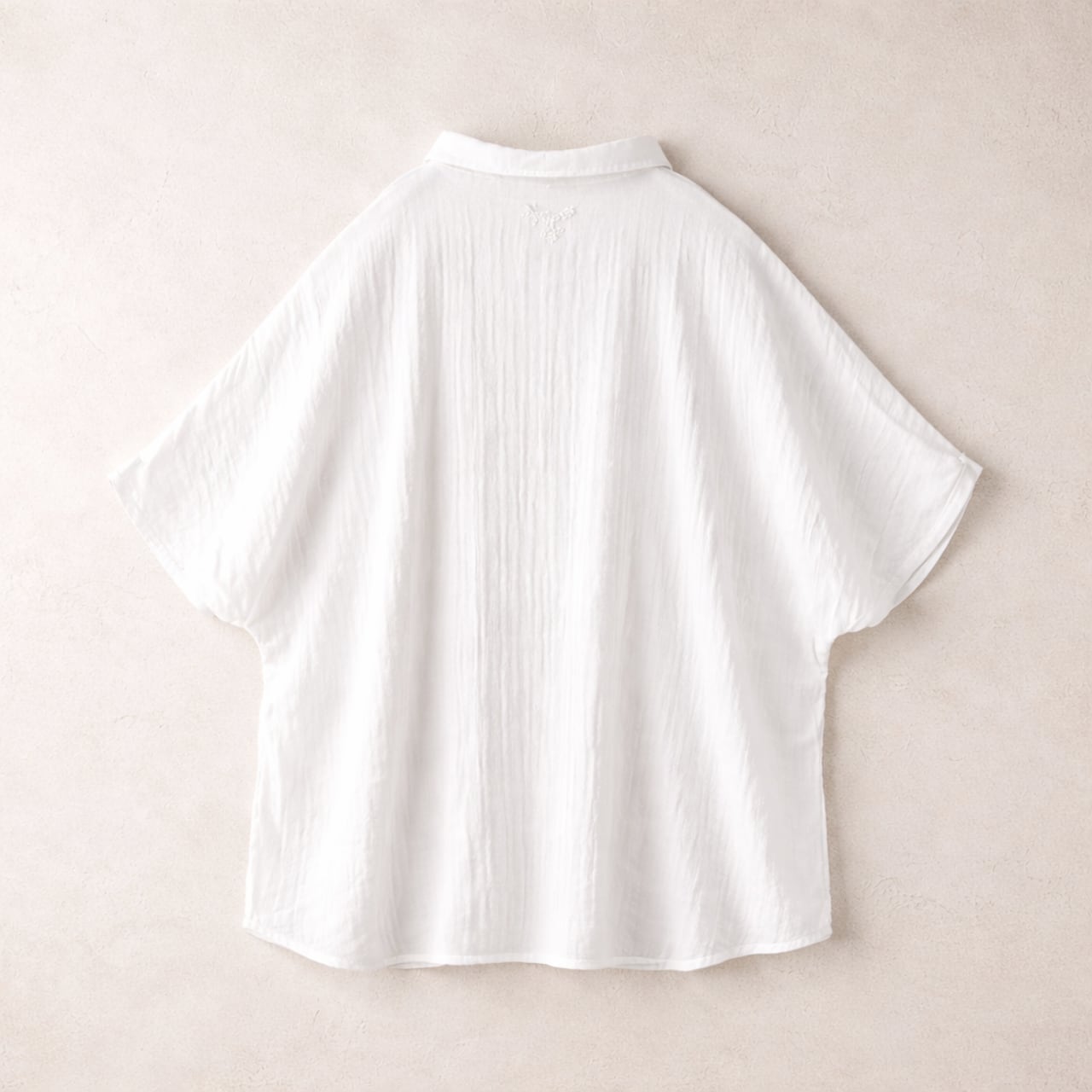 【sisam】ハンソデギャザーシャツ｜ダブルガーゼ コットン