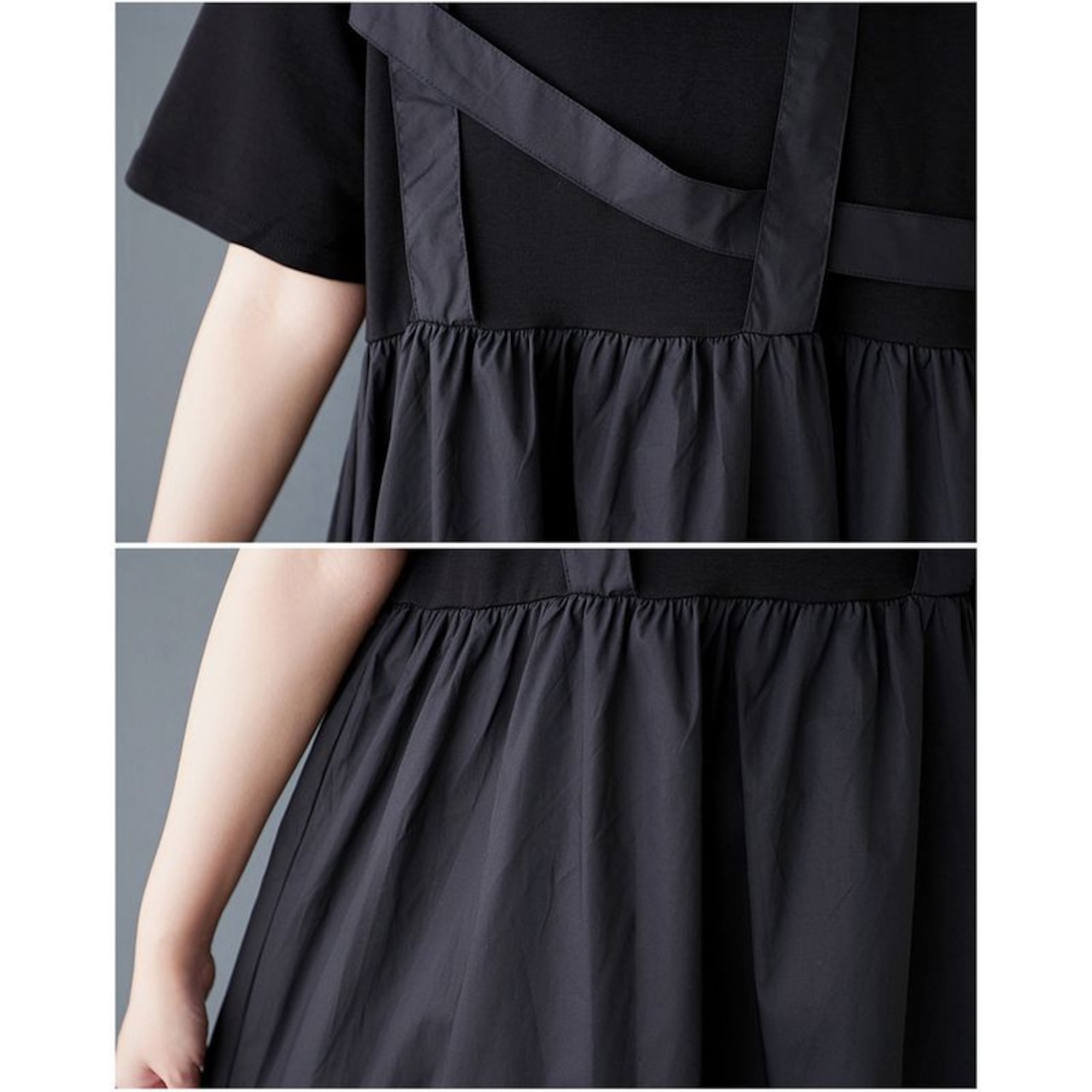 クロスデザイン マキシ丈 ワンピース 30078