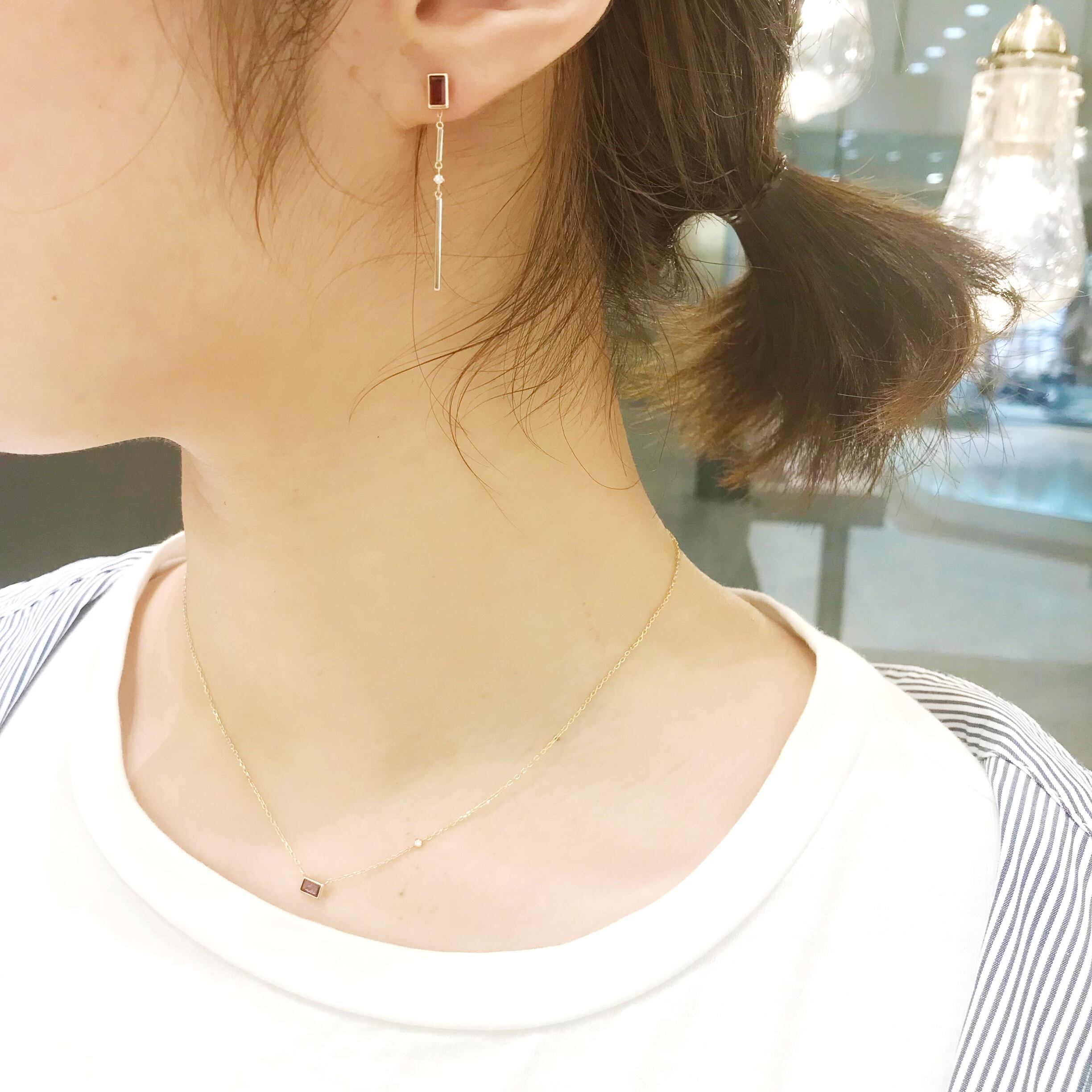 海様 専用 ジュエリーツツミ K10PGガーネット ネックレス