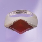 シンデレラリング【インスパイア(ひらめき)】カーネリアンステップカット　☆　限定7点