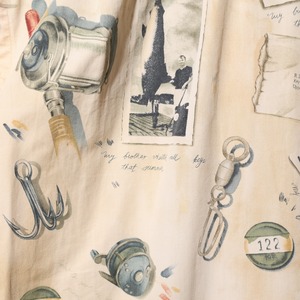 極美品 L Hemmingway Key West Vintage Camp ポロラルフローレン Polo Ralph Lauren ヘミングウェイ 半袖開襟シャツ 総柄