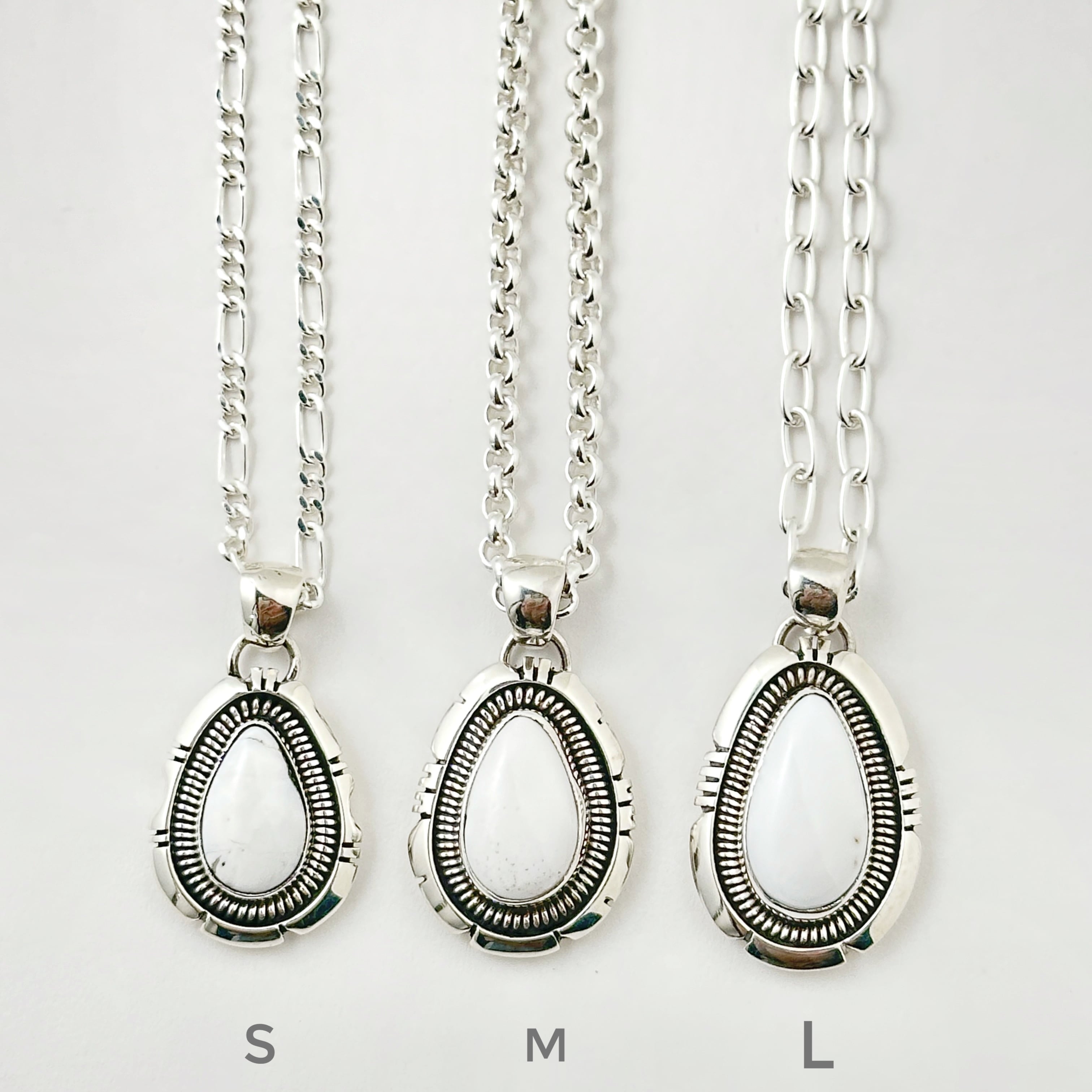 Indian Jewelry 》ホワイトバッファロー ドロップ型 L Indian Jewelry 》ホワイトバッファロー ドロップ型 L