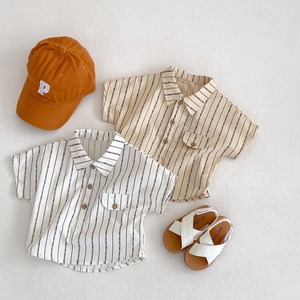 【BABY】夏新作　ストライプ半袖Ｔシャツ