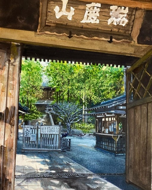 水彩画「円覚寺社務所