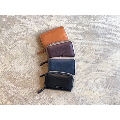 FAUCON by hawkcompany (ホークカンパニー) Round Zipper Leather Card Case