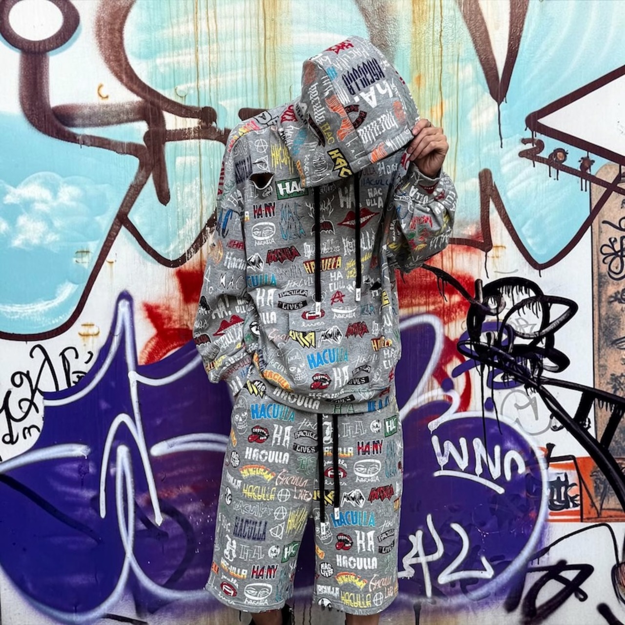 【Haculla】ALLOVER LOGO  SHORTS - 8