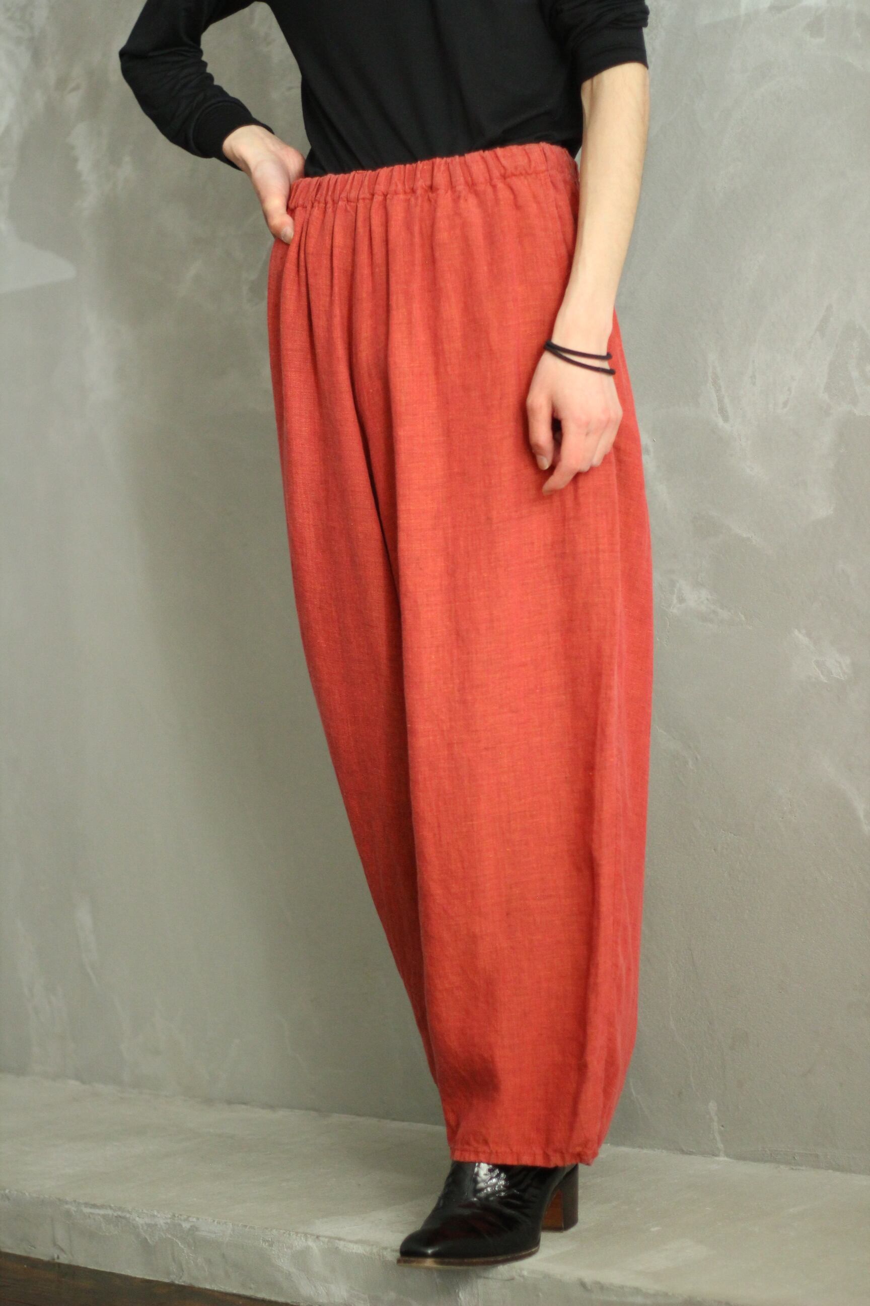 1990s FLAX リネン セミワイド イージーパンツ 【OT-1125】 | cv