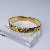 ハワイアンゴールドバングル(プルメリア&カレイキニ)