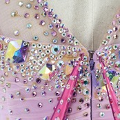 社交ダンス 衣装 チャコット Chacott スタンダードドレス ドレス ワンピース フロート デモ 競技 ダンス パーティ 発表会 ピンク 紫 ピンク系 パープル系 華やか おしゃれ レディース ラベンダー 競技用 フォーマル ダンスウェア 発表会用イベント用