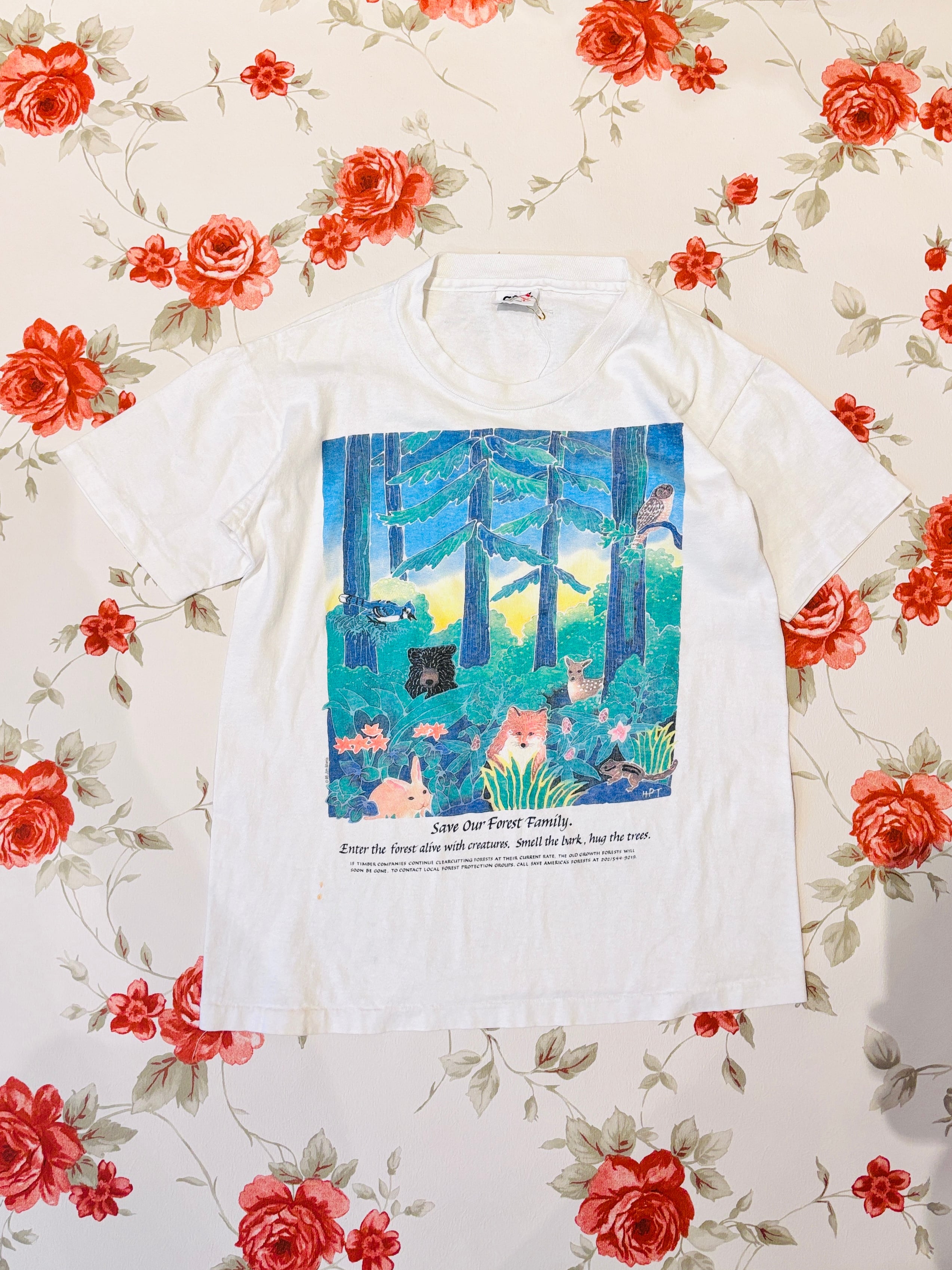 【kids vintage】 90's animal T-sh. about8-10y