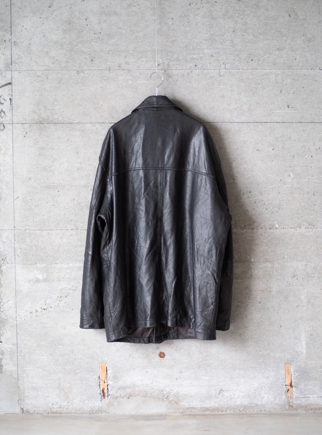 "DANIER" 1990s Leather car coat