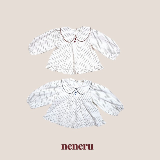 【取寄】neneru|cleo blouse|クレオブラウス|XS-XL|kids|26 autumn
