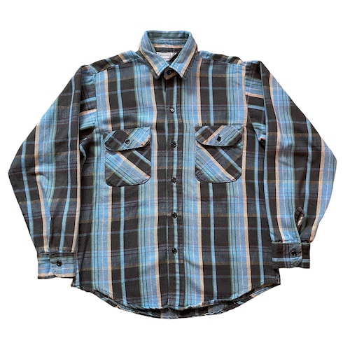 70~80s FIVE BROTHER heavy flannel shirt