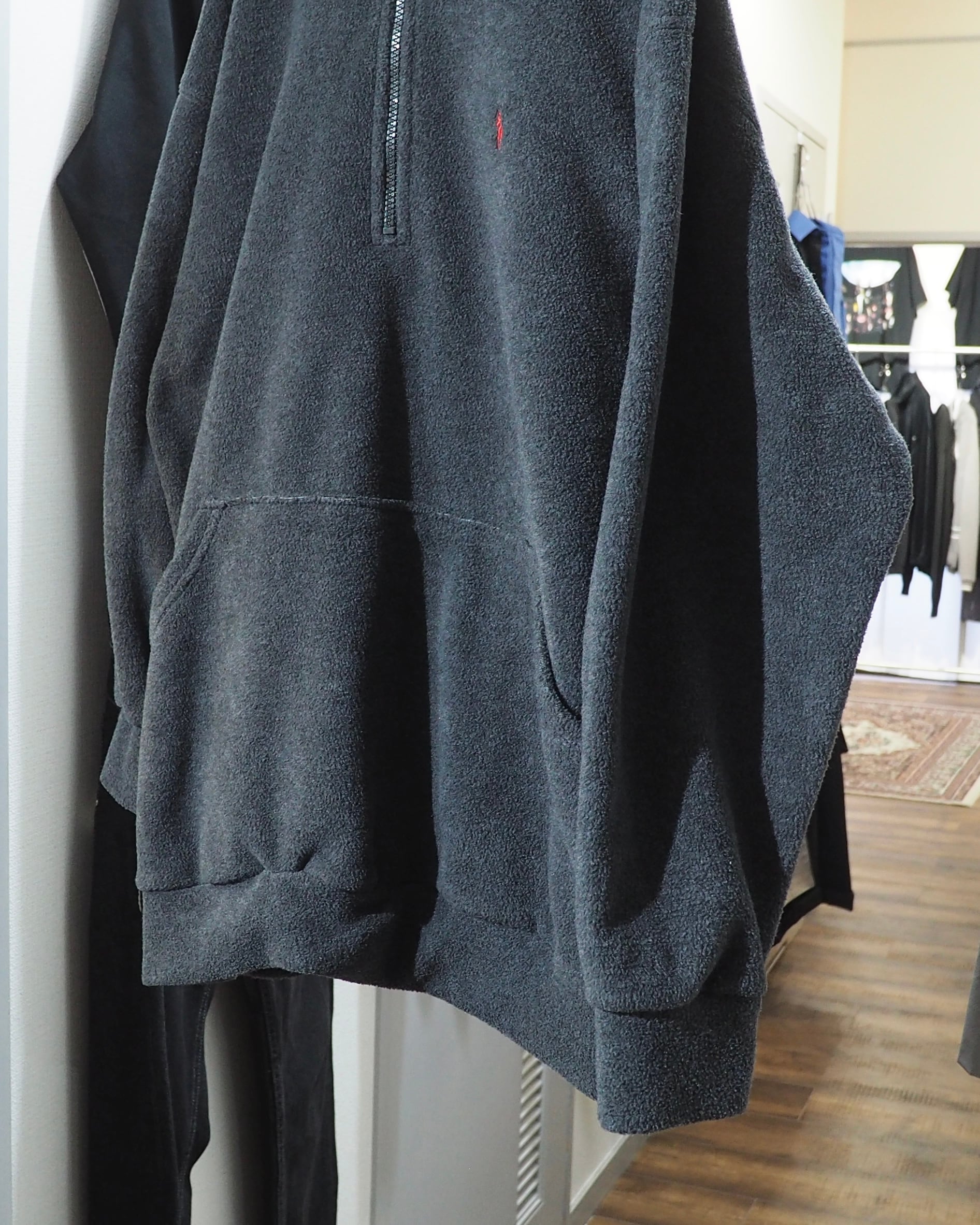 1990s " POLO SPORT - RALPH LAUREN " ” 赤ポニー ” Embroidery vintage fleece half zip Hoodie ポロスポーツ ラルフローレン ハーフジップフリースフーディ