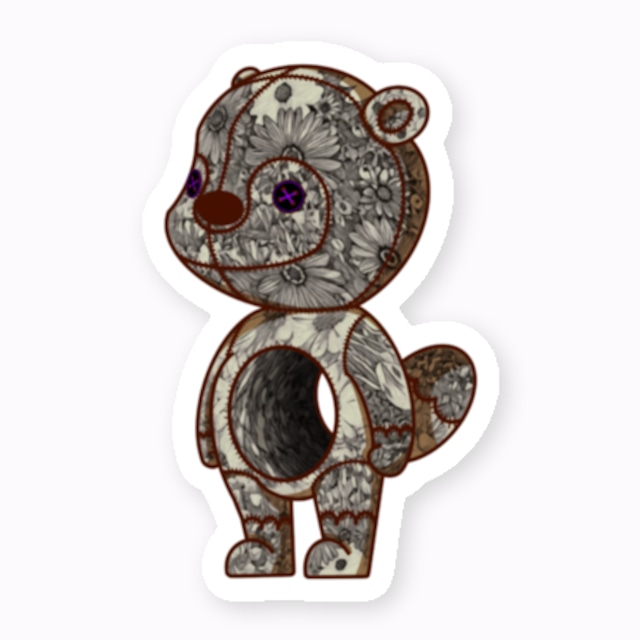 LiFE! フラワーステッカー（グレー）