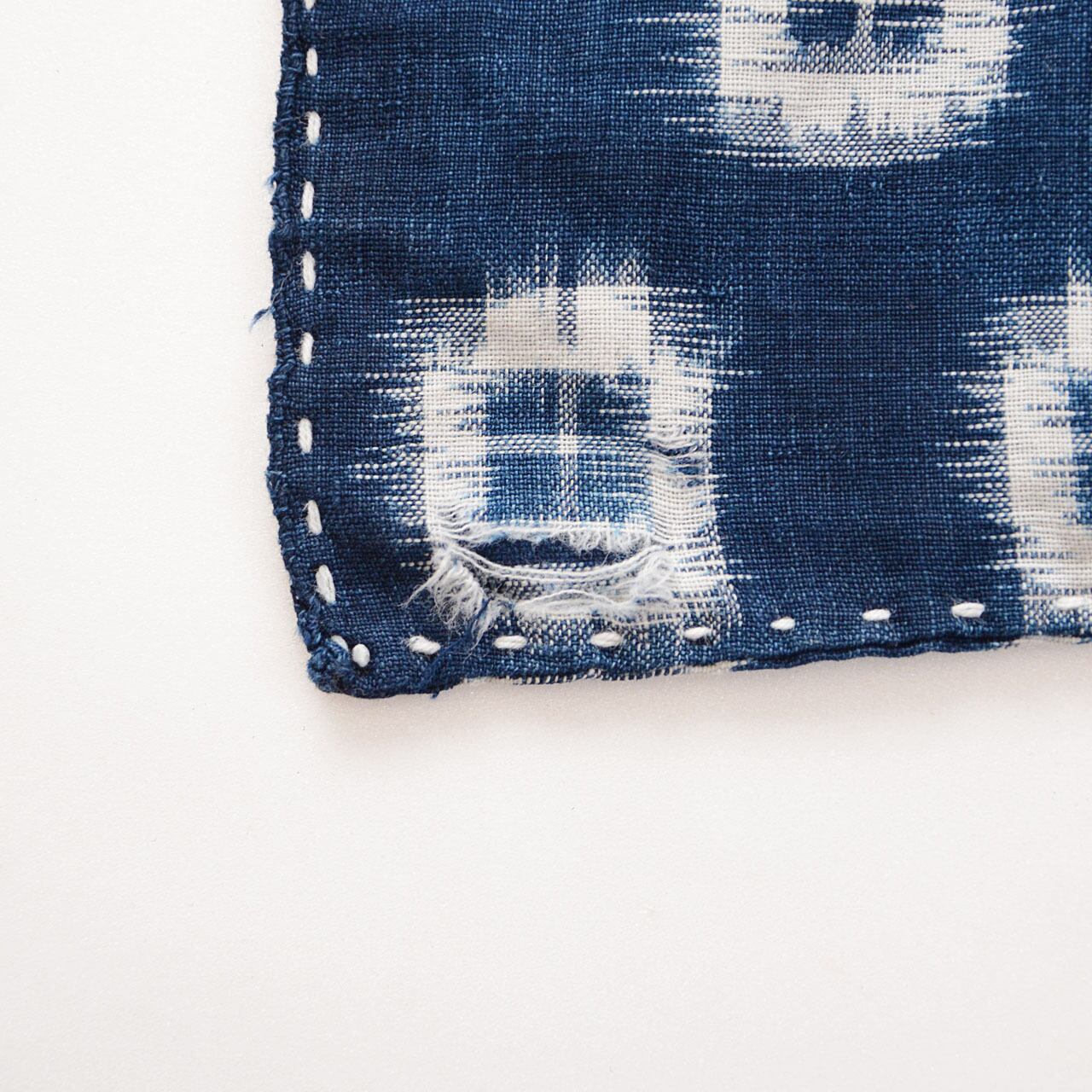 刺し子 雑巾 藍染 絣 古布 昭和中期 ジャパンヴィンテージ アート