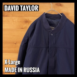 【david taylor】ダービージャケット カップインショルダー ブルゾン ジャンパー XL オーバーサイズ US古着