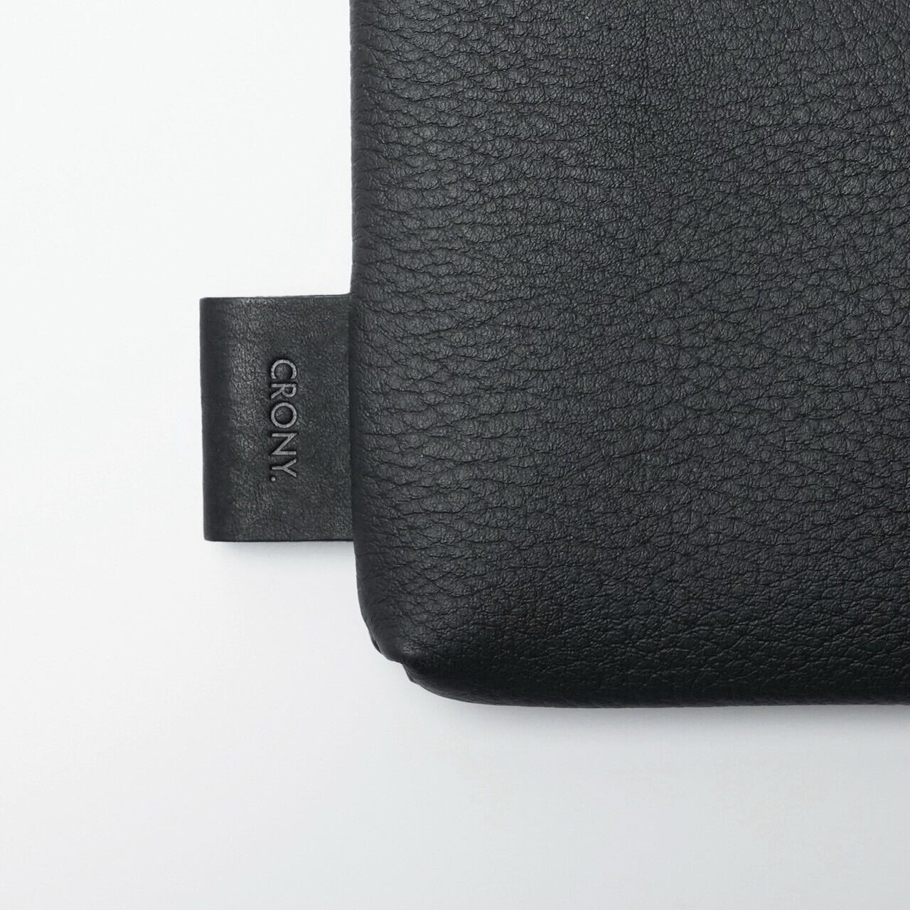 Iru×CRONY.】2WAY LEATHER KINCHAKU BLACK / 受注生産 5月下旬～6月
