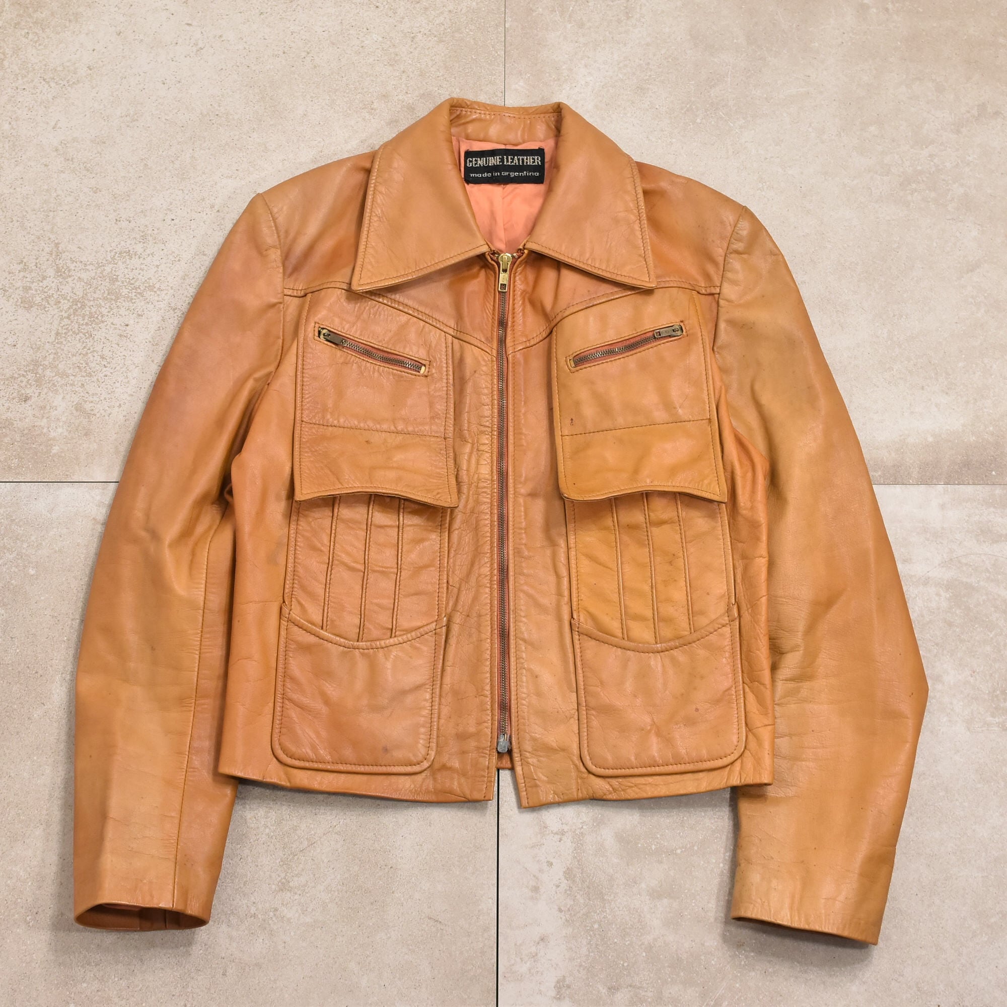 70～80s LEATHER CRAFT PROCESS OF AMERICA leather jkt | 古着屋 grin