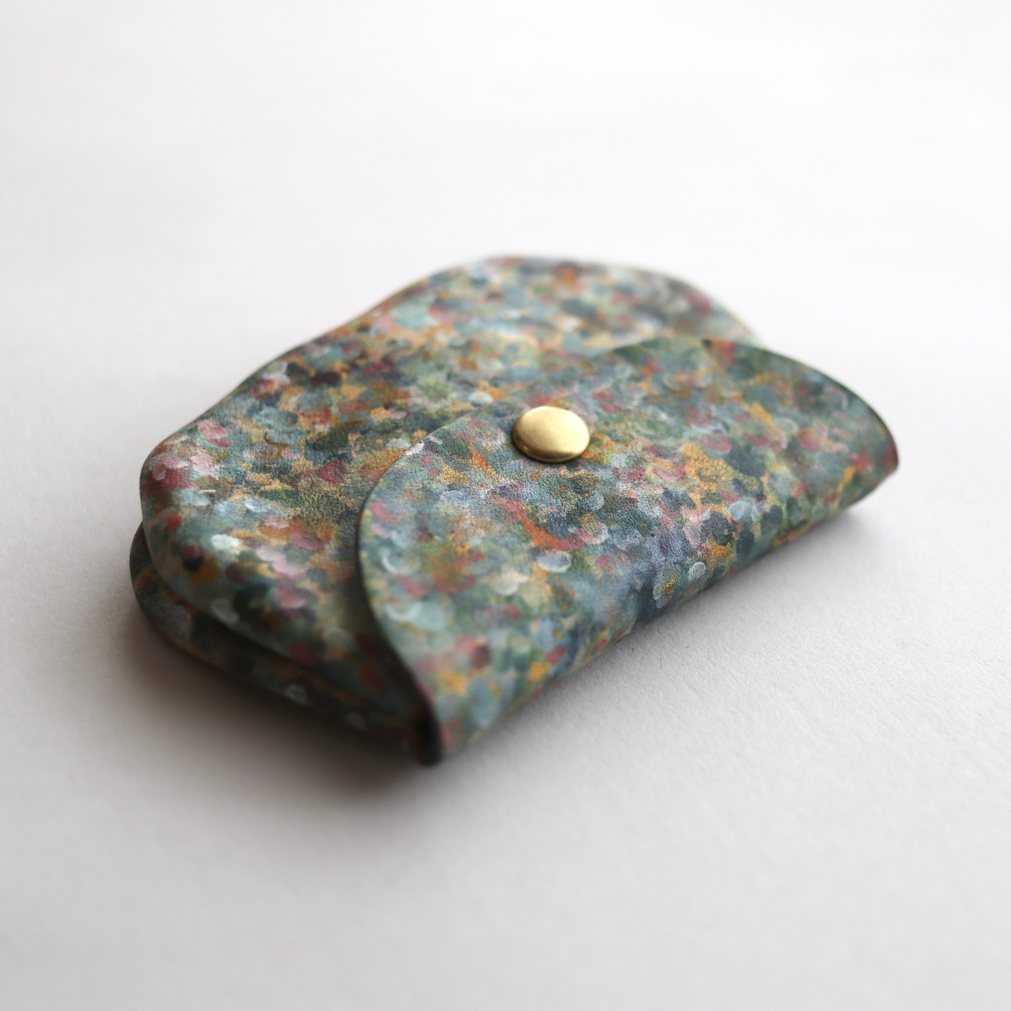 【一点物】花畑 – 草木染めミニポーチ