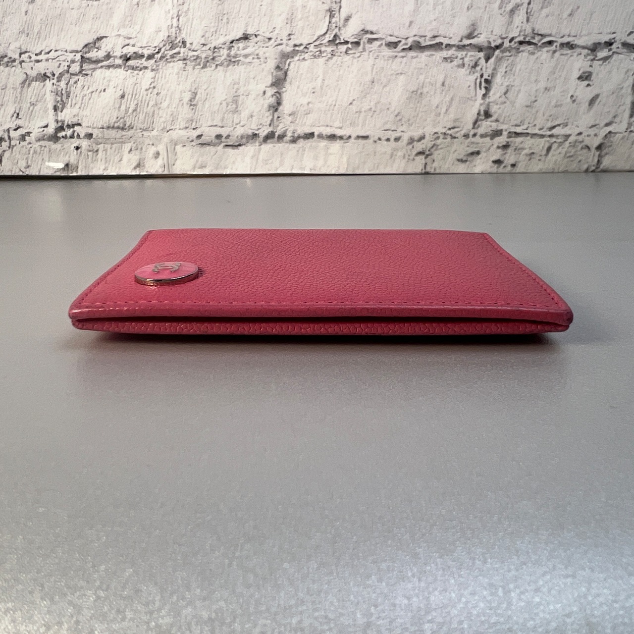 CHANEL シャネル ココマーク  キャビアスキン カードケース ピンク A-10099