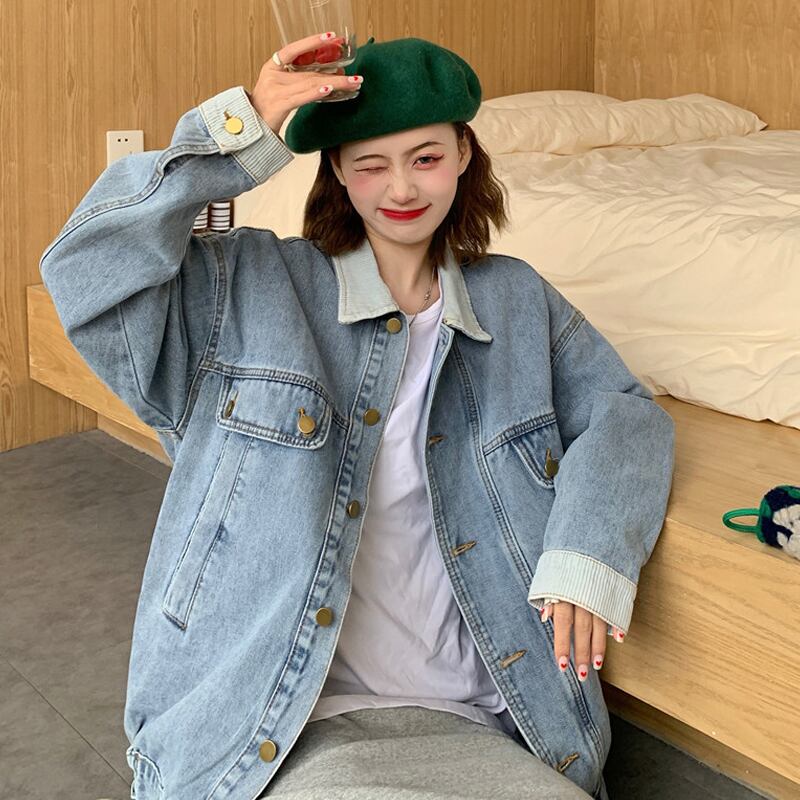 ジャケット レディーススプリングオータムカジュアルルーズ ストリート 春物 秋物 スーパーモール54067839012