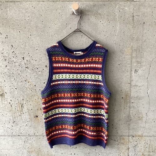 colorful knit vest