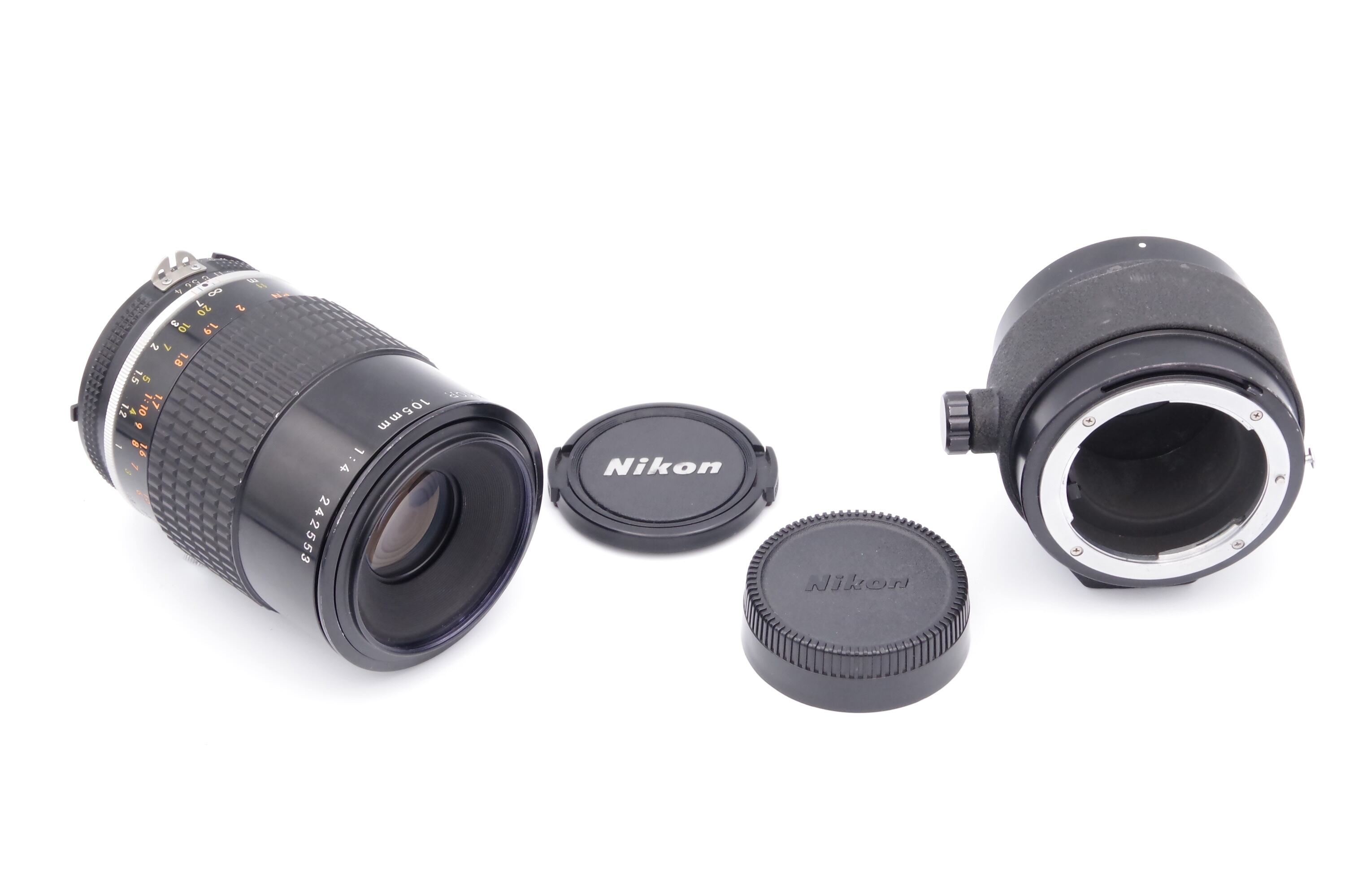 Nikon Ai Nikkor 105mm f/4+PN-11 美品 Fマウント AI-S Micro-NIKKOR 105mm F4 + PN-11 Fマウント Nikon ニコン | 近江