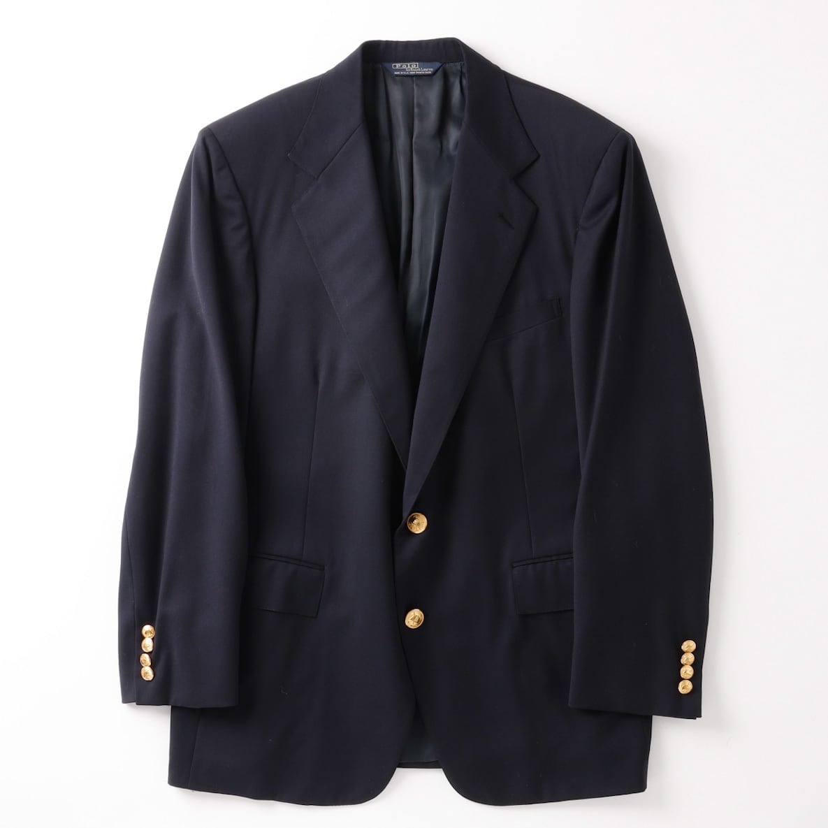 希少】Ralph Lauren Made in USA wool Navy blazer 70s vintage about 