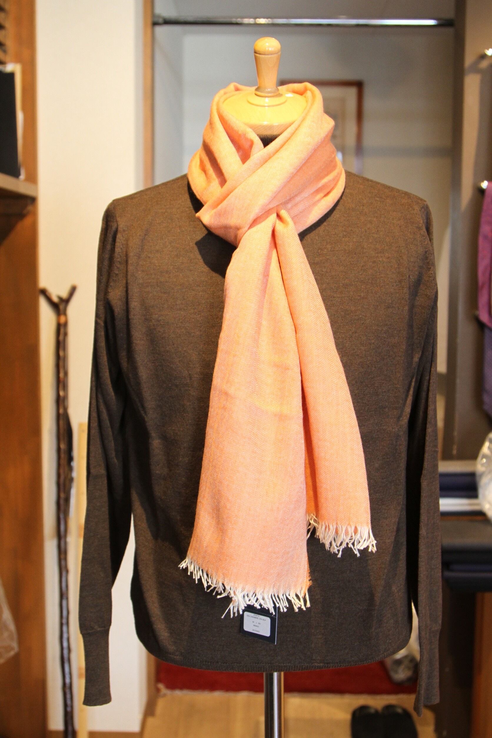 BEGG×CO． ソリッドネイビーカシミアストール | the Most store メンズ