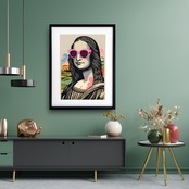 Mona Pop Shades｜モナリザを再解釈したポップアートポスター｜クラシックとモダンが交差するおしゃれなインテリアアートA3ポスター