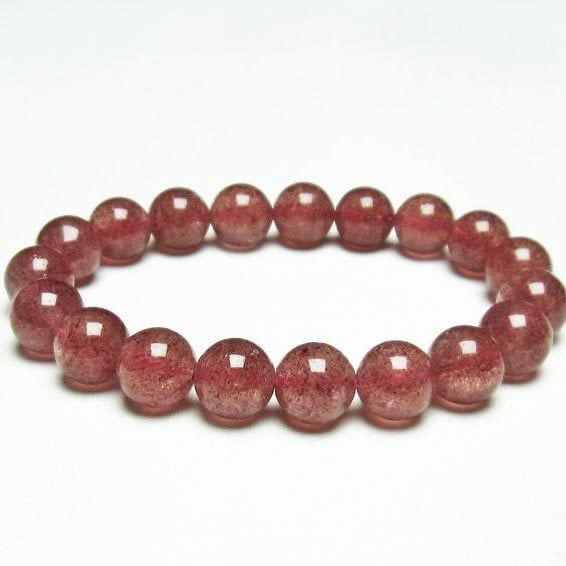 ストロベリークォーツ ブレスレット 苺水晶 11mm 一点物 メール便可 [M便 1/10] 111-22243