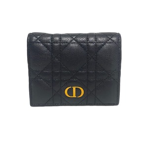 Christian Dior ディオール カナージュ コンパクトウォレット ブラック 10329-202305