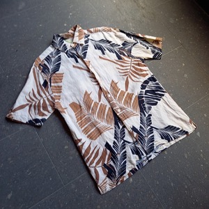 リネン混 ハワイアンシャツ used [107097]