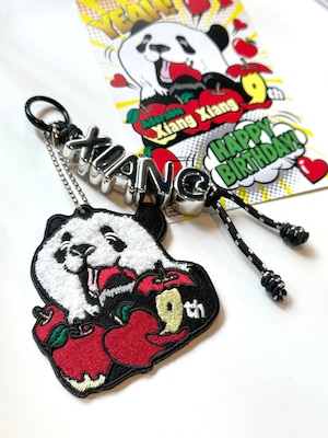10点限定◆リンゴシャンサガラ刺繍バッグチャーム