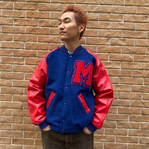 Varsity jacket - Blue × Red