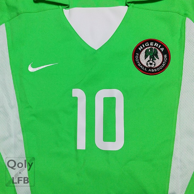 ナイジェリア代表 02 Nike ホーム半袖 ユニフォーム 10 Okocha オコチャ インポートs Qoly Lfb Vintage