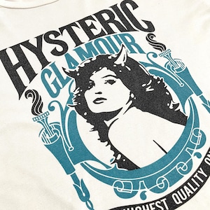 【HYSTERIC GLAMOUR】日本製 ロゴ プリントTシャツ イラスト ホワイト L ヒステリックグラマー  古着