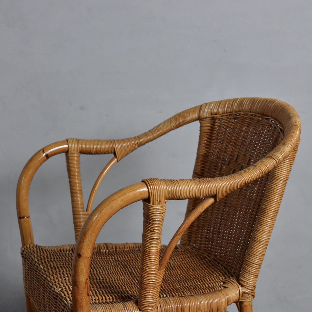 Rattan Chair / ラタン チェア 【A】〈椅子・籐張り・店舗什器