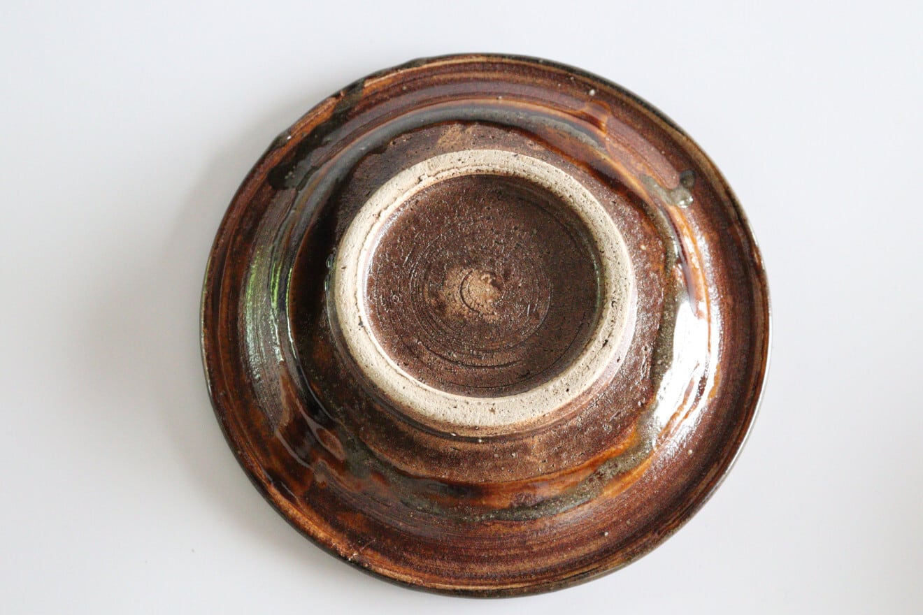 成井窯 6寸皿 | ao+水玉