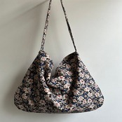 花柄キャンバスショルダーバッグ