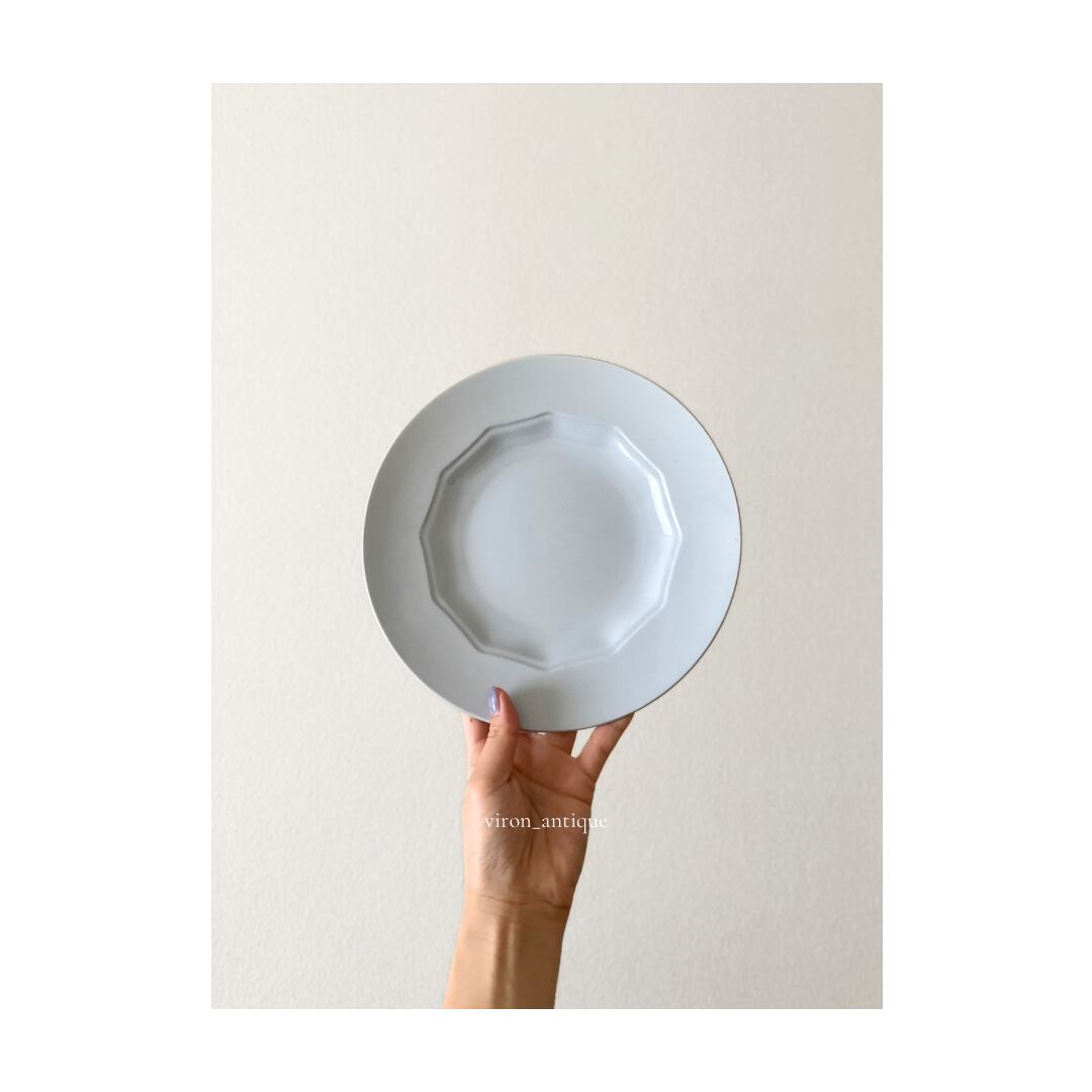 Creil et Montereau クレイユモントロー / ぺールブルーのリムプレート e