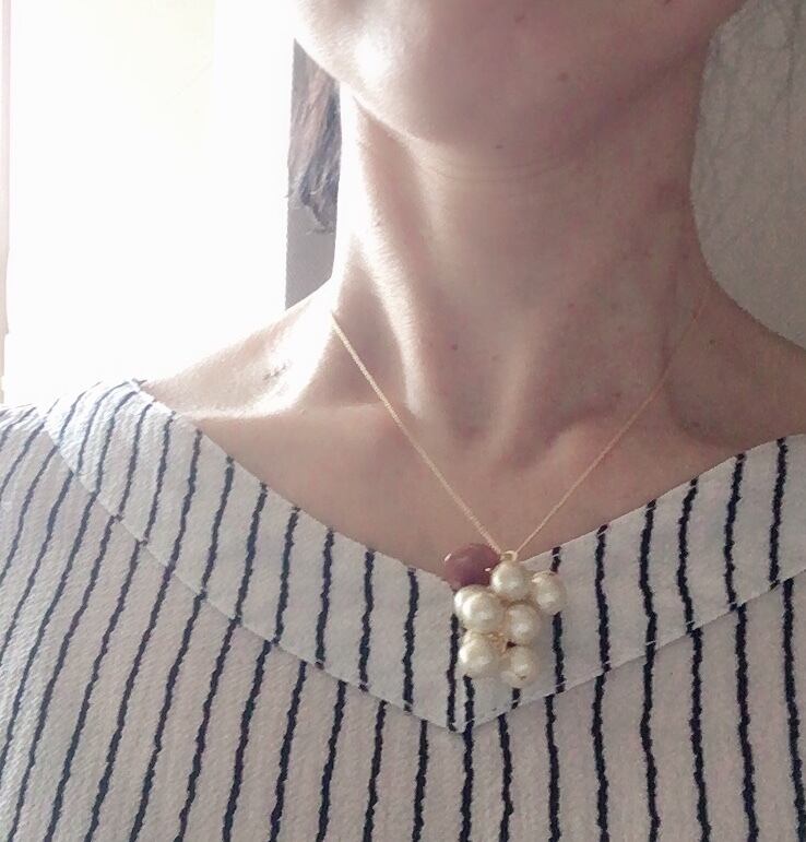 葡萄モチーフパールペンダントヘッド 葡萄モチーフパールペンダントベッド