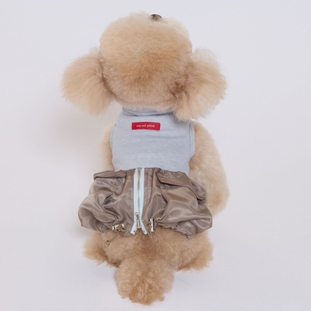 【即納】[cozy-n] カーゴポケットドレス Mocha beige