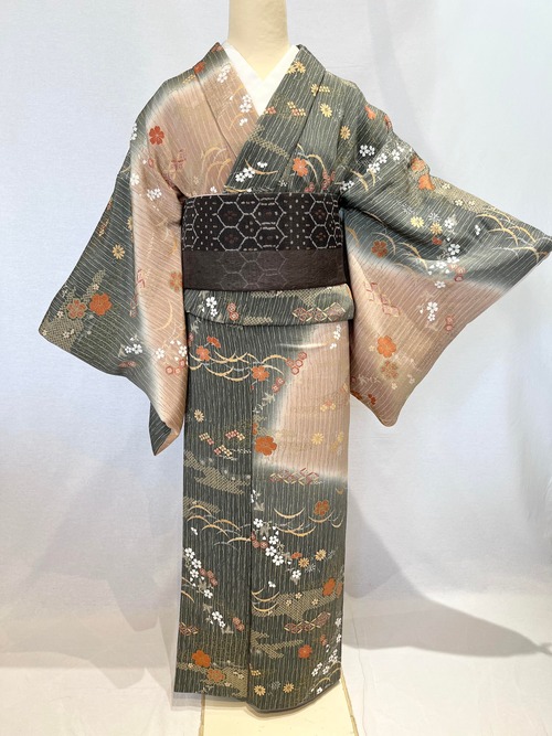 2099 ぼかし染め小紋 Komon Kimono