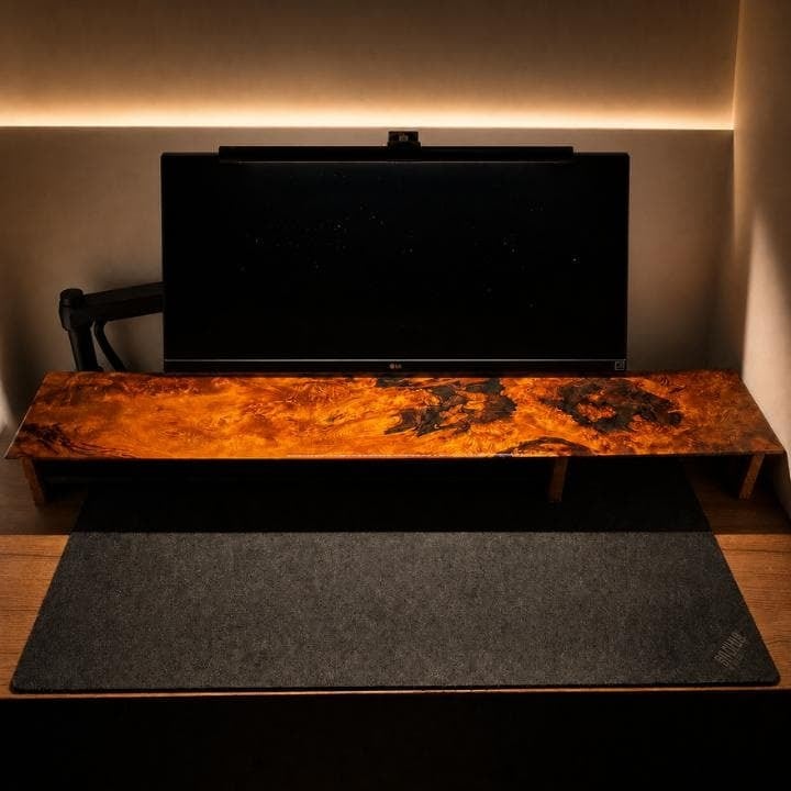 試作品】デスクシェルフ モニタースタンド ディスプレイ台 机上台 木製